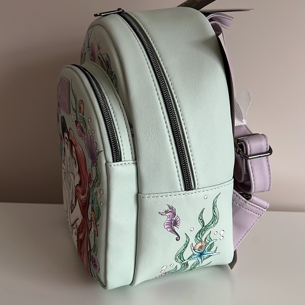 NEW Loungefly Disney The Little Mermaid Couple Hug Mini Backpack - Picture 8 of 8